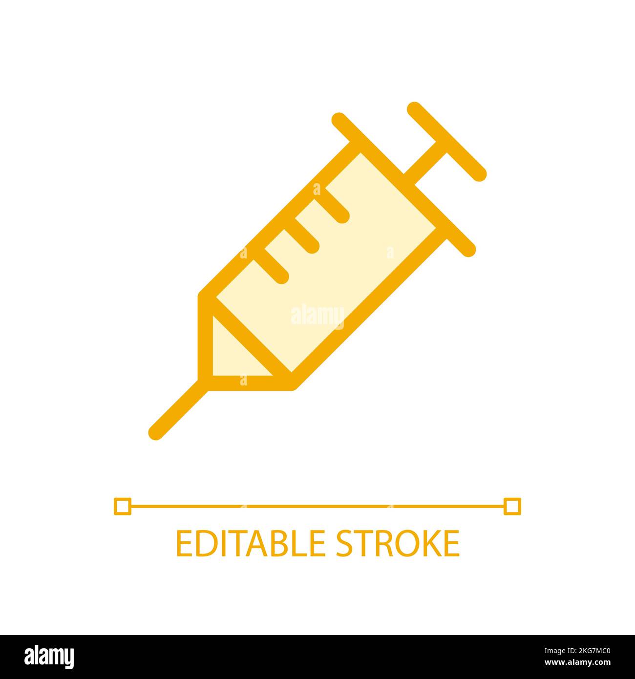 Syringe pixel perfect glassmorphism ui icon Stock Vector