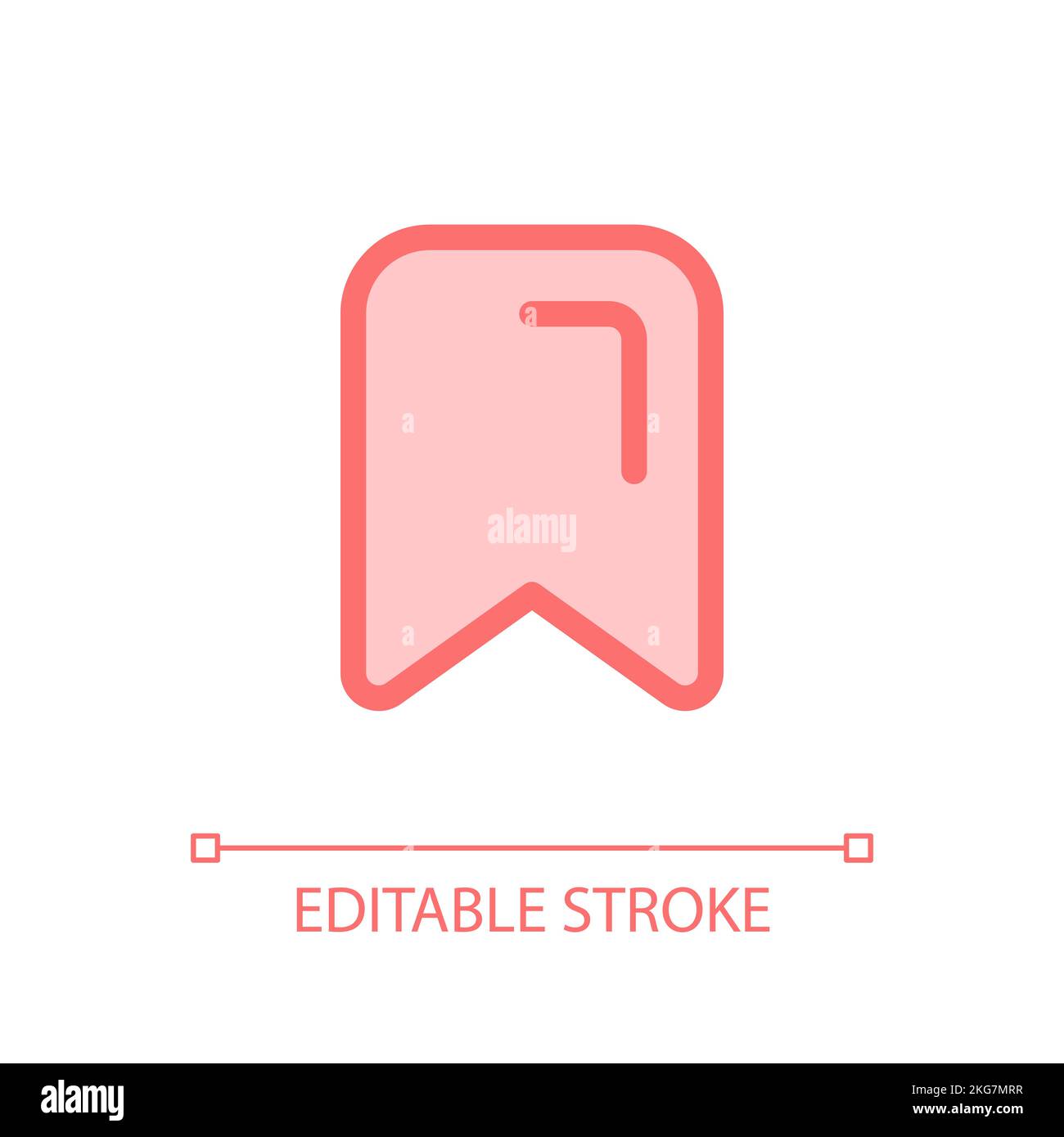 Marked content pixel perfect glassmorphism ui icon Stock Vector