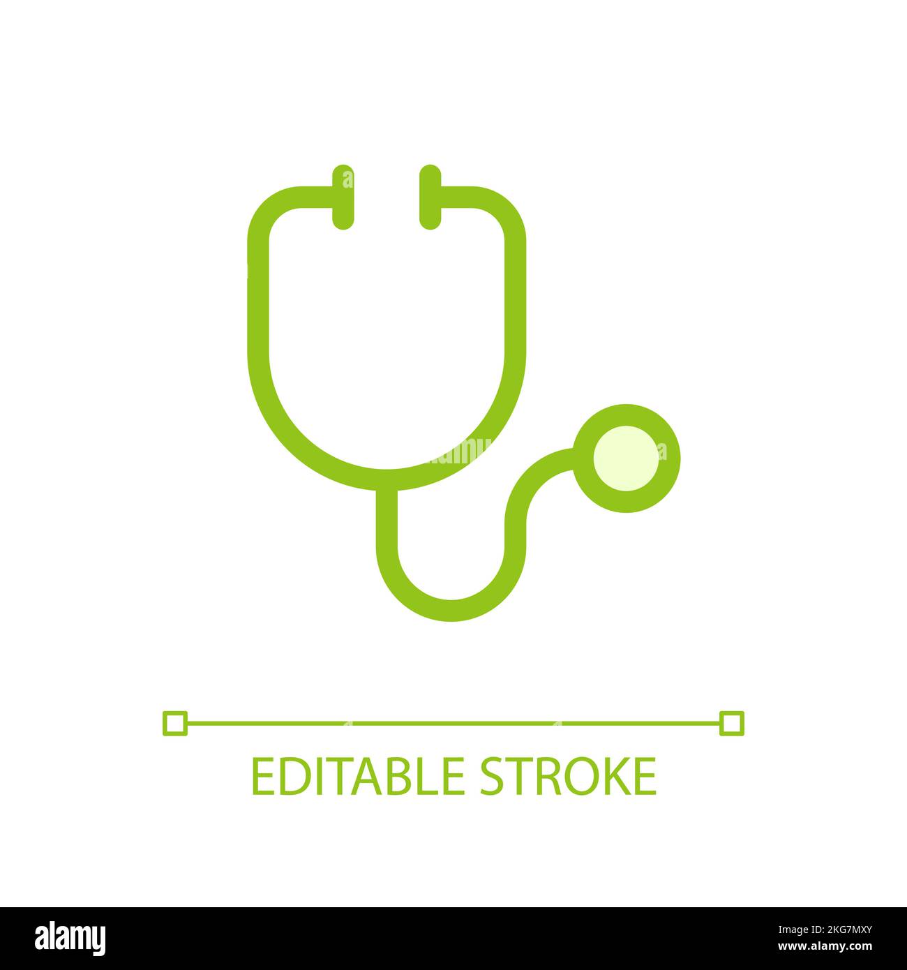 Stethoscope pixel perfect glassmorphism ui icon Stock Vector