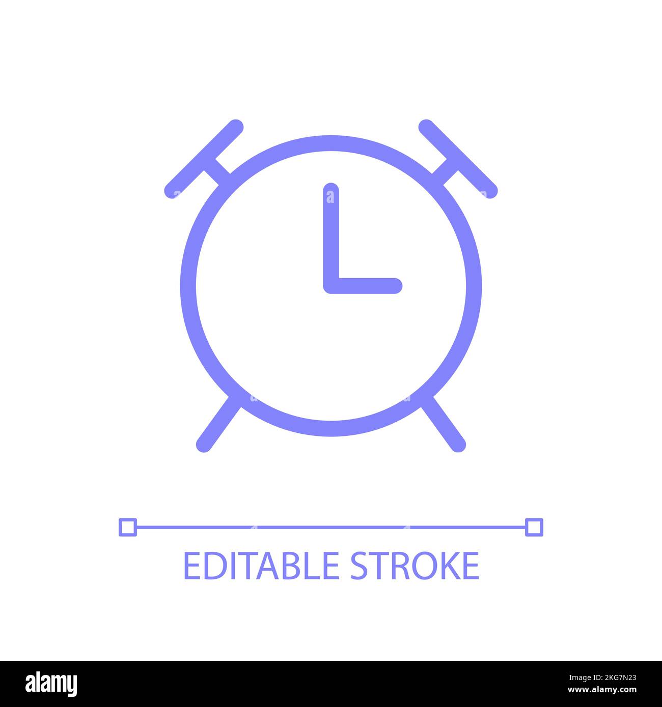Alarm clock pixel perfect glassmorphism ui icon Stock Vector