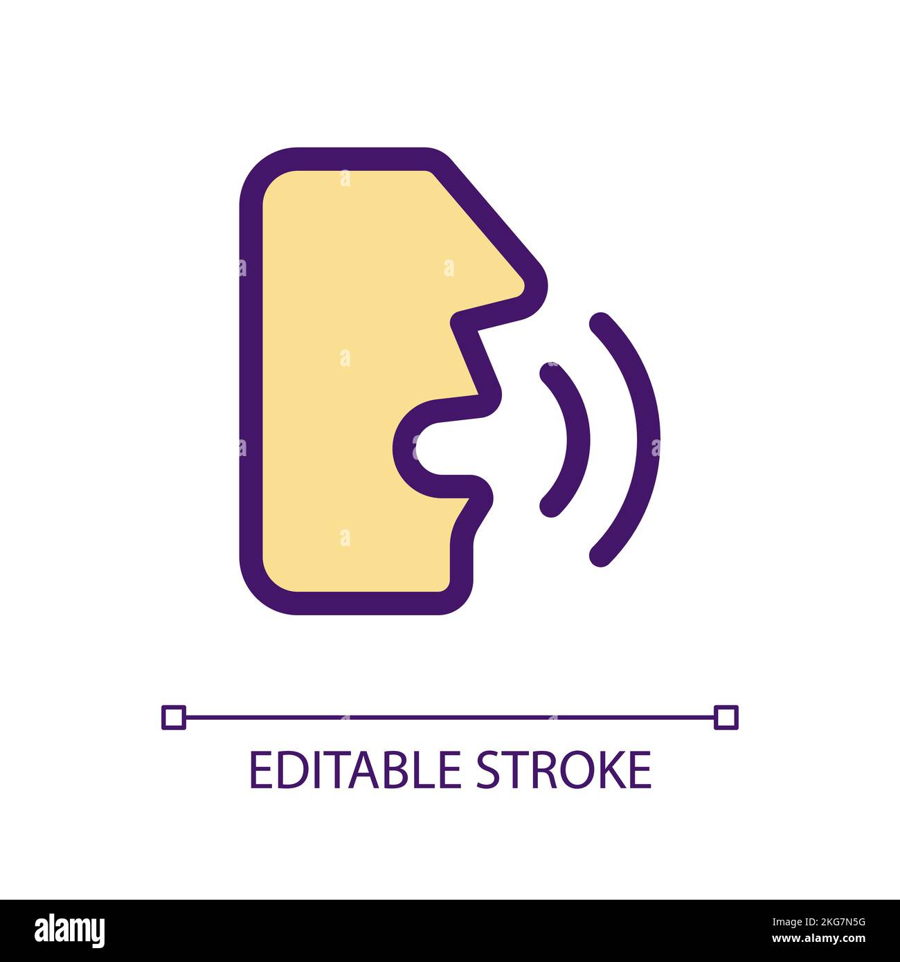 Speech recognition pixel perfect RGB color ui icon Stock Vector