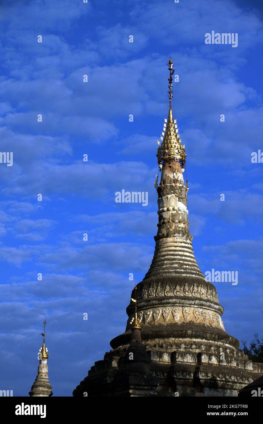 The spire of Shwegugyi Temple at the UNESCO World Heritage site of Bagan in Myanmar Stock Photo