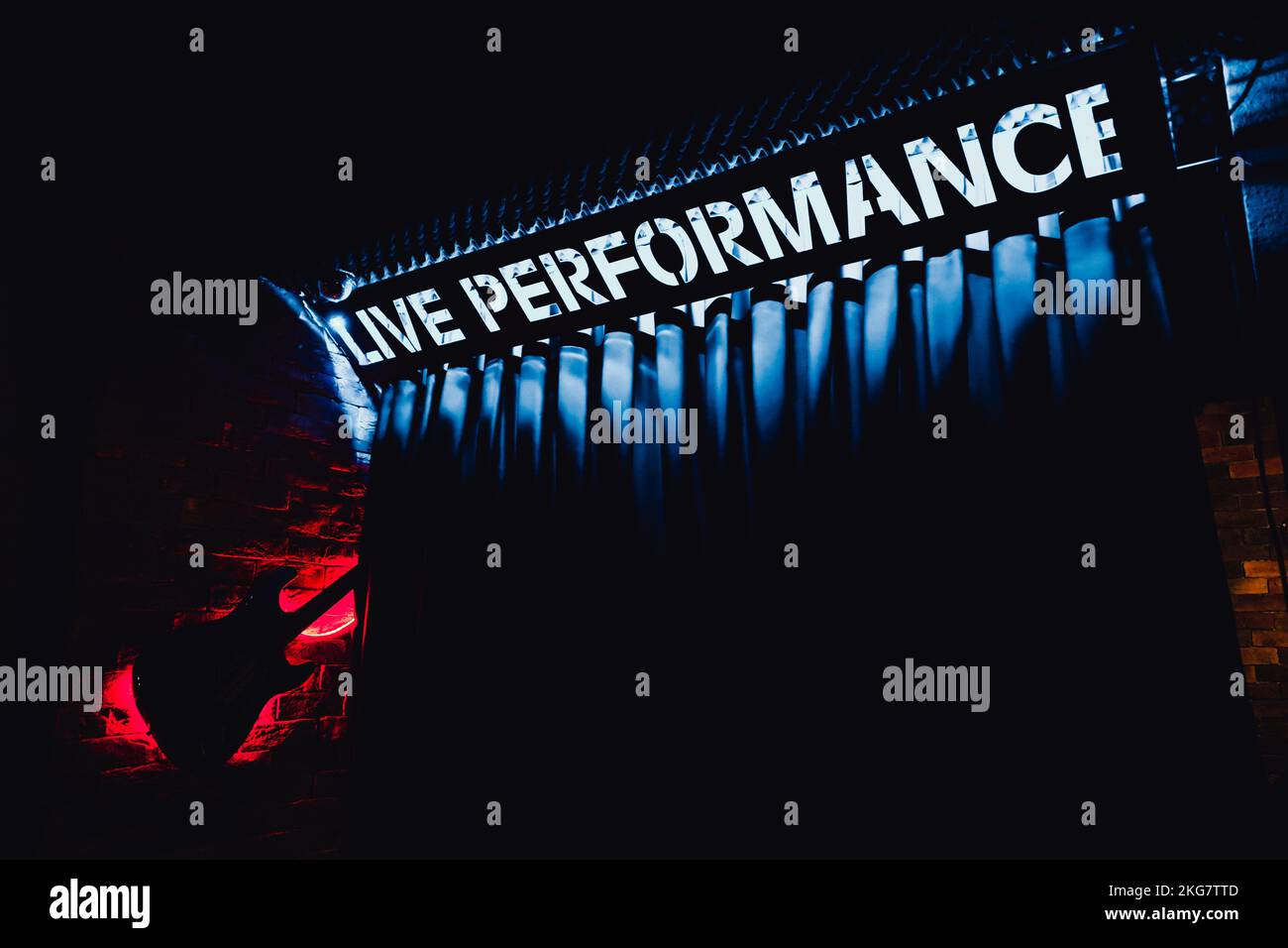 Live performance signboard Stock Photo Alamy
