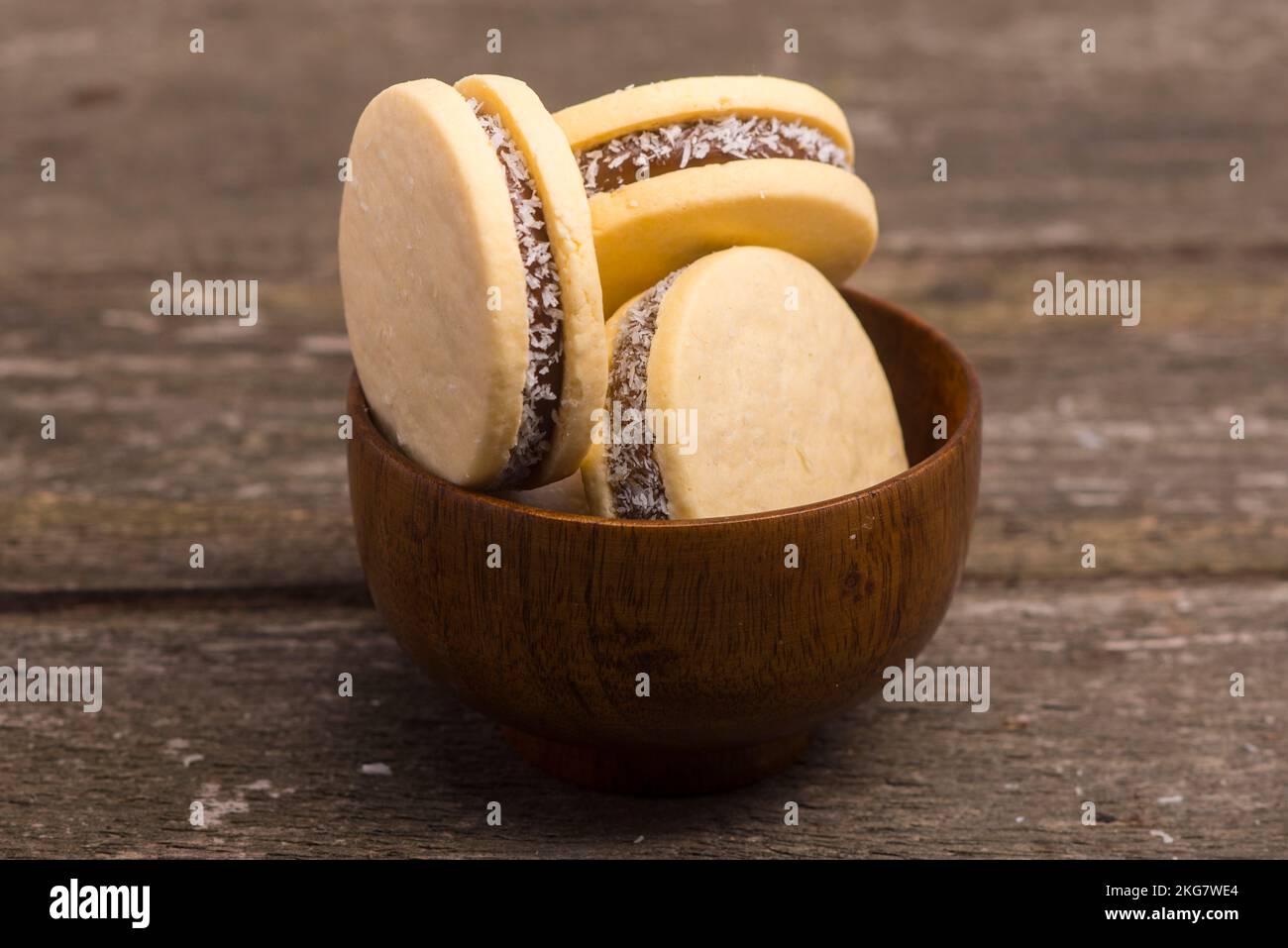Alfajores traditional argentina sweet cookies Stock Photo - Alamy