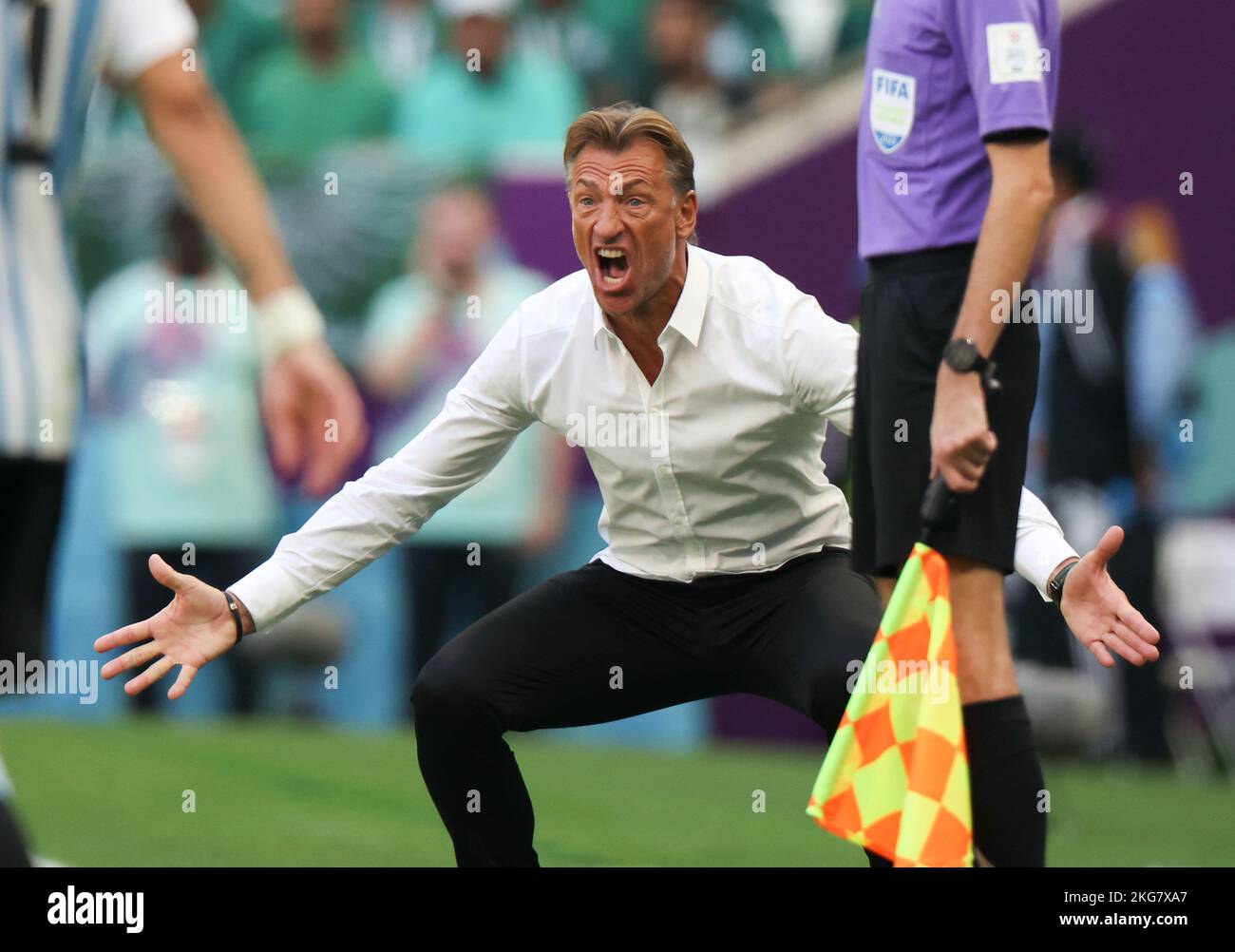 Lusail, Qatar. 22nd Nov, 2022. Herve Renard, head coach of Saudi Arabia ...