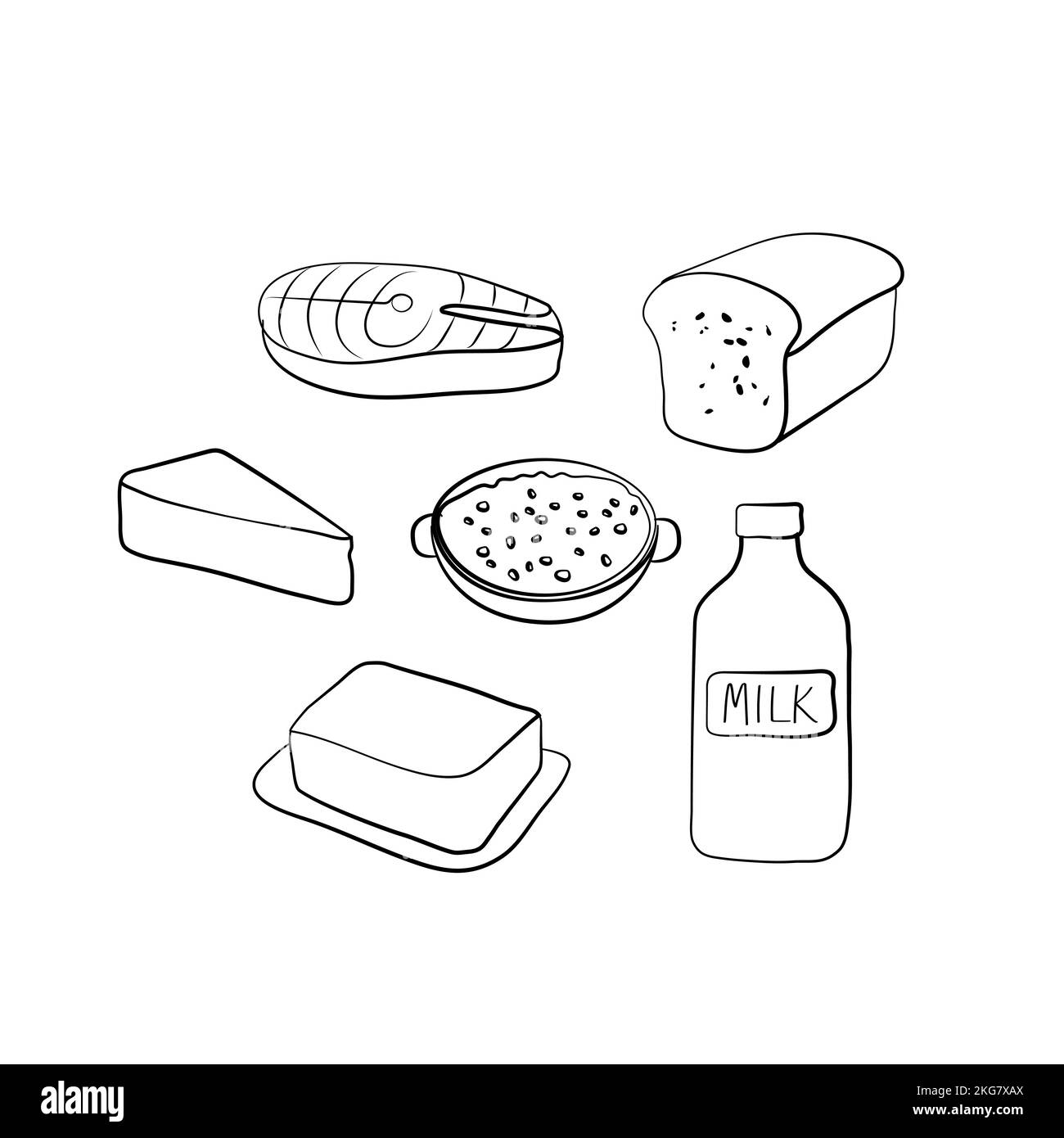 Food Icon Set Daily Food Items Sign Vector Cartoon Hand Drawn Illustration Stock Vector Image food-icon-set-daily-food-items-sign-vector-cartoon-hand-drawn-illustration-stock-vector-image