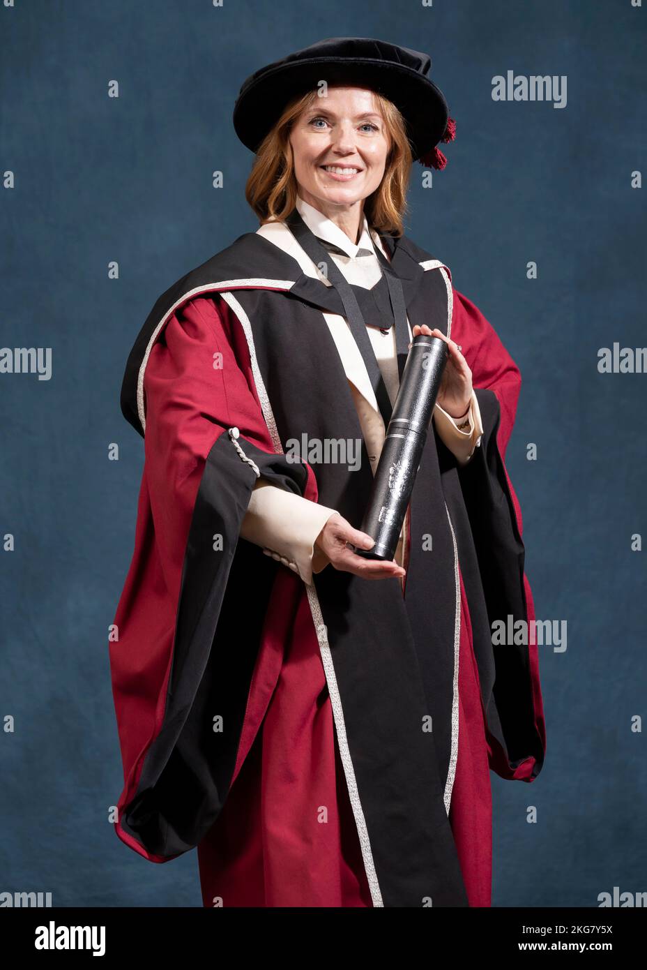 Geri Halliwell-Horner ahead of receiving her honorary doctorate from Sheffield Hallam University at Ponds Forge International Sports Centre in Sheffield. Picture date: Tuesday November 22, 2022. Stock Photo
