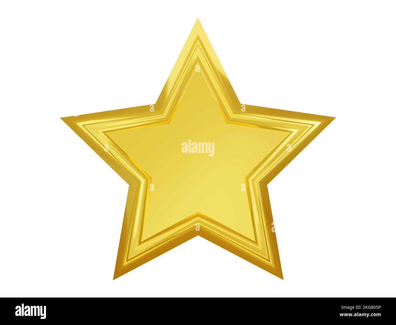 Golden Star 3d rendering image Stock Photo - Alamy
