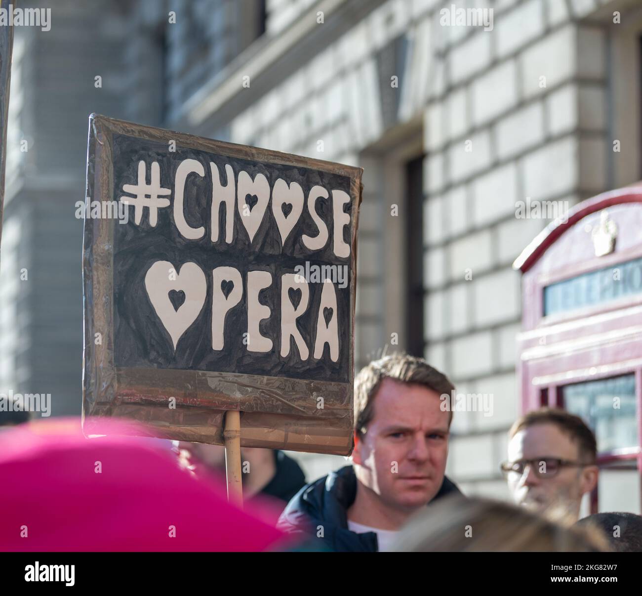 London, UK. 22nd Nov, 2022. Demonstration outside the Dept for Culture Media and Sport against cuts in the Arts budget Credit: Ian Davidson/Alamy Live News Stock Photo