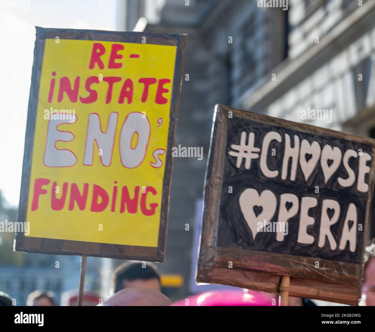 London, UK. 22nd Nov, 2022. Demonstration outside the Dept for Culture Media and Sport against cuts in the Arts budget Credit: Ian Davidson/Alamy Live News Stock Photo