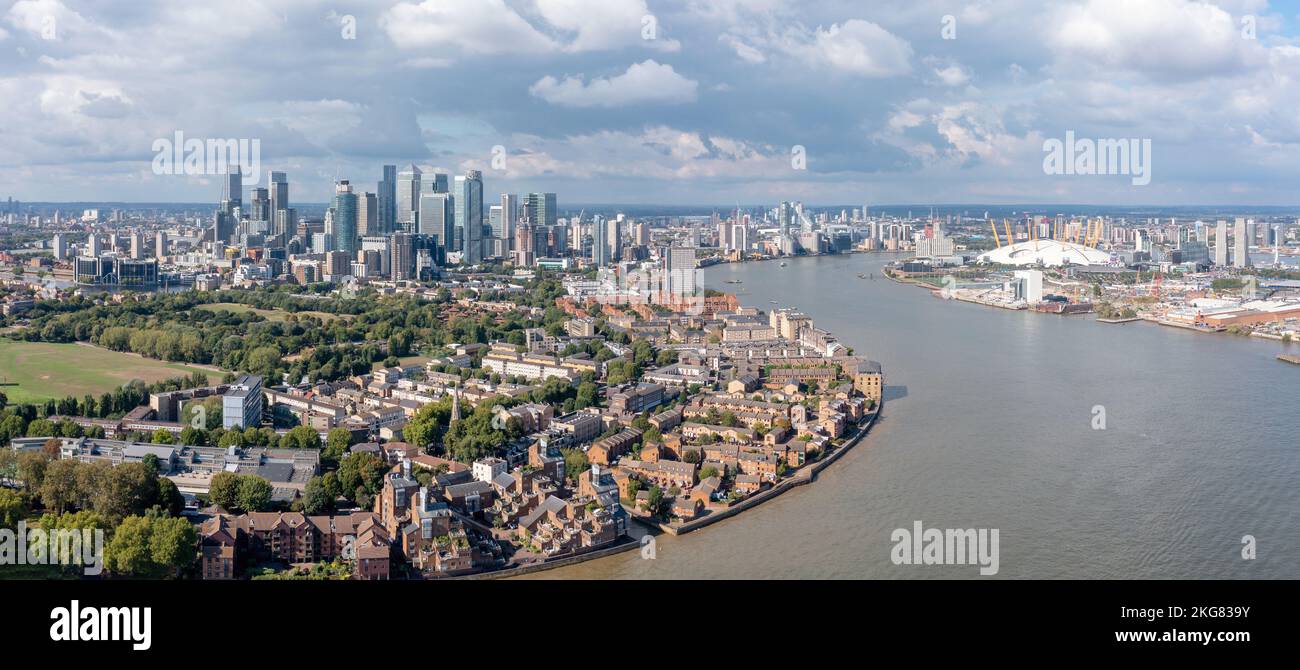 Commercial and residential buildings and skyscrapers of the London metropolis, aerial view. City and people globalization concept. Stock Photo
