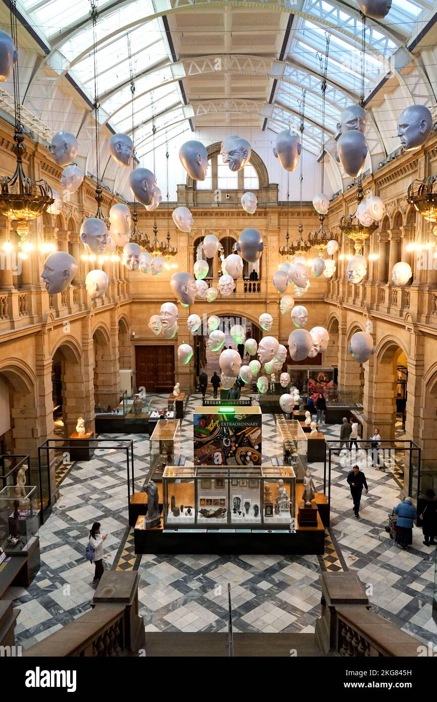 Heads, Kelvingrove Art Gallery and Museum, Glasgow, Scotland Stock