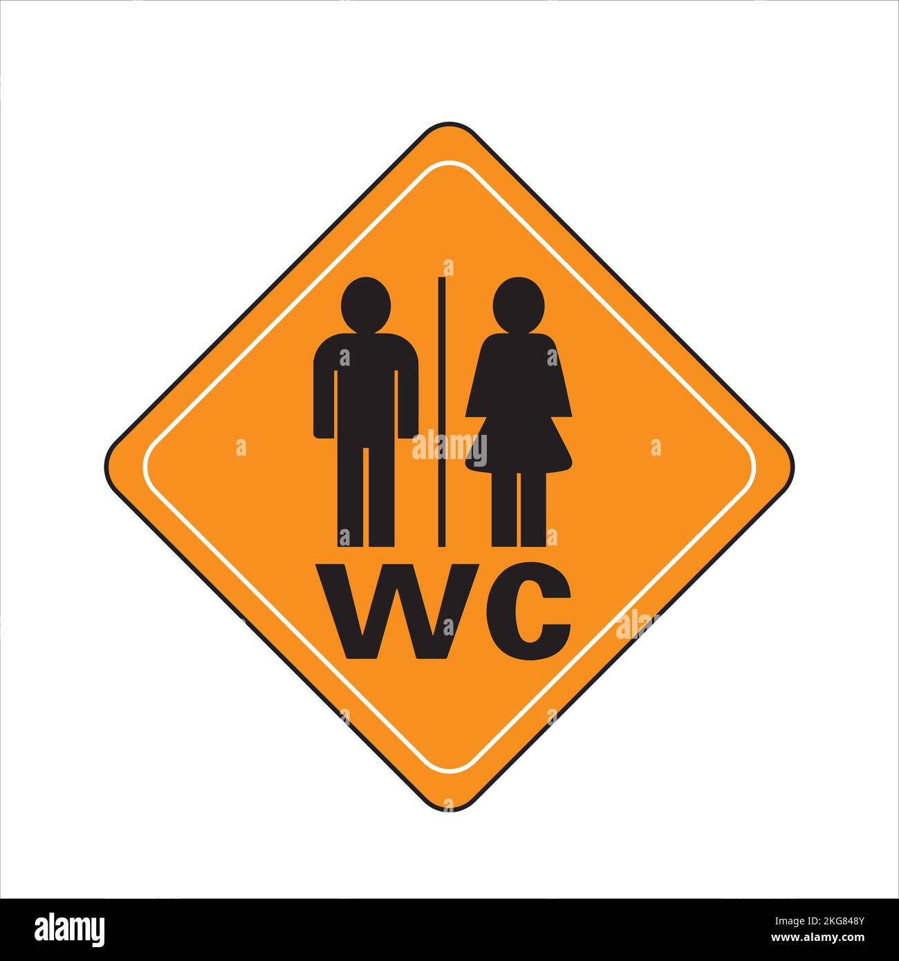 Wc toilet restroom women men sign Stock Vector