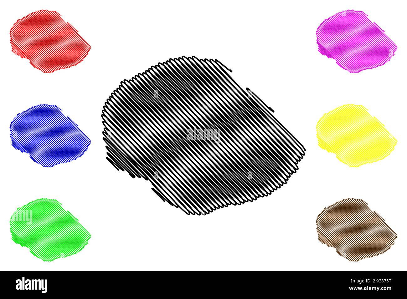 Marchena island Republic of Ecuador - Marchena Island Republic Of Ecuador Pacific Ocean Latin Or South America Galapagos Islands Archipielago De Colon Map Vector Illustration Scribb 2KG875T 