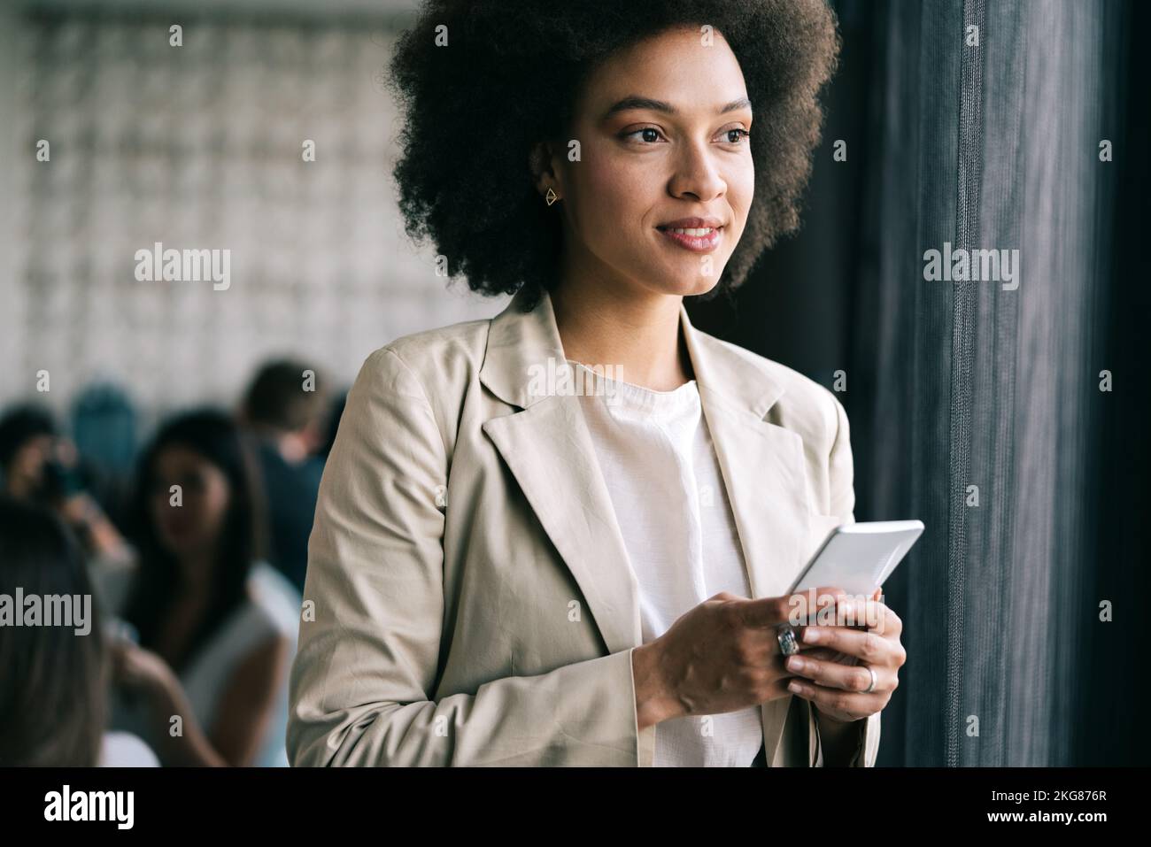 Portrait of african american happy confident successful businesswoman ...
