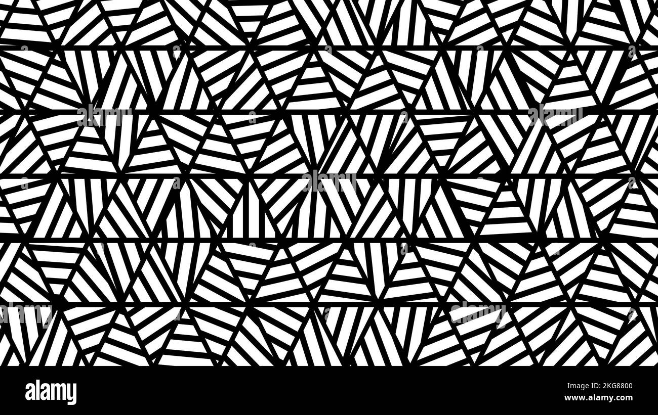 A black and white triangular shaped pattern with lines inside Stock ...