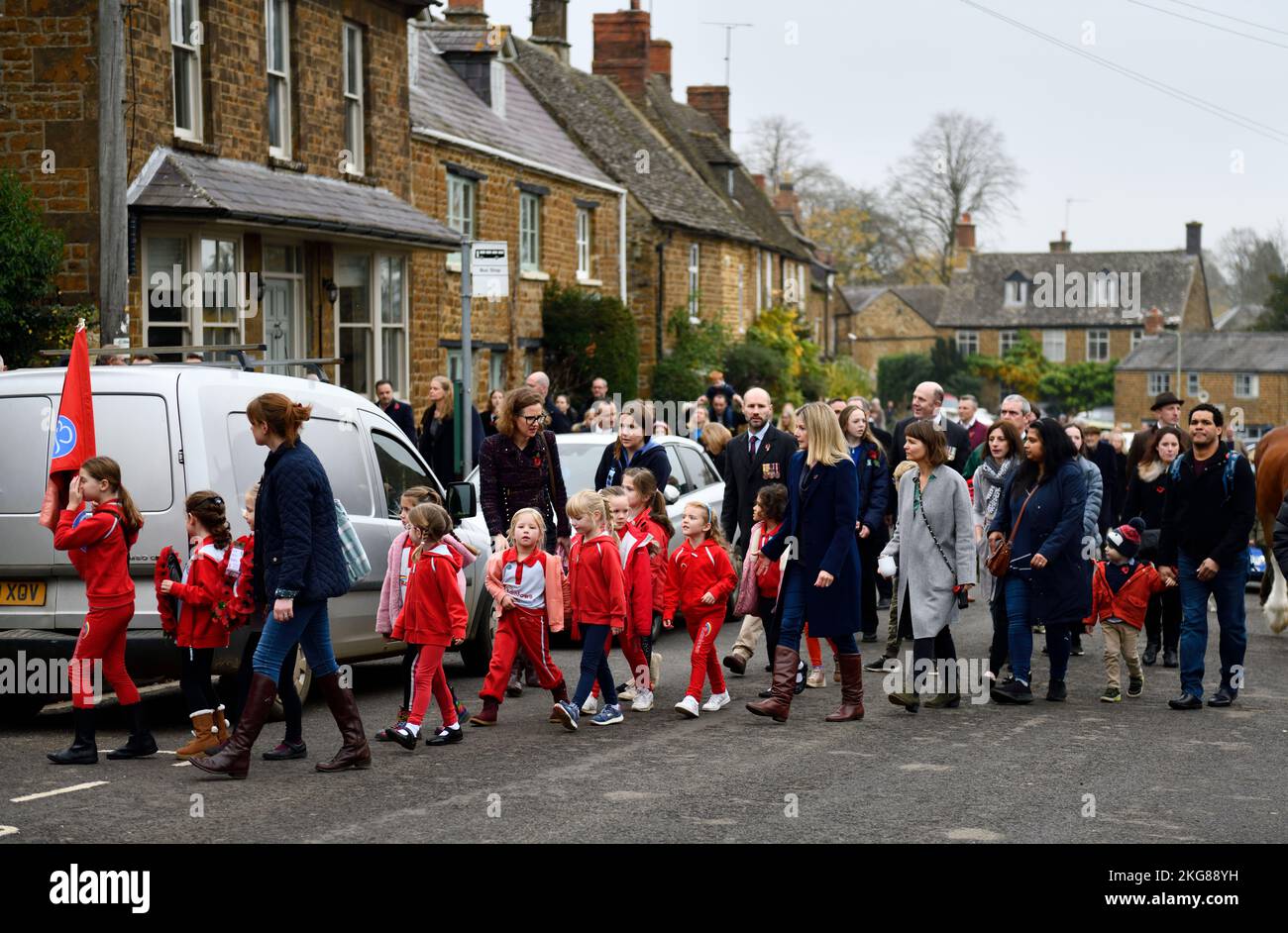 Remembrance Day Sunday Hook Norton Oxfordshire England uk. 13 th