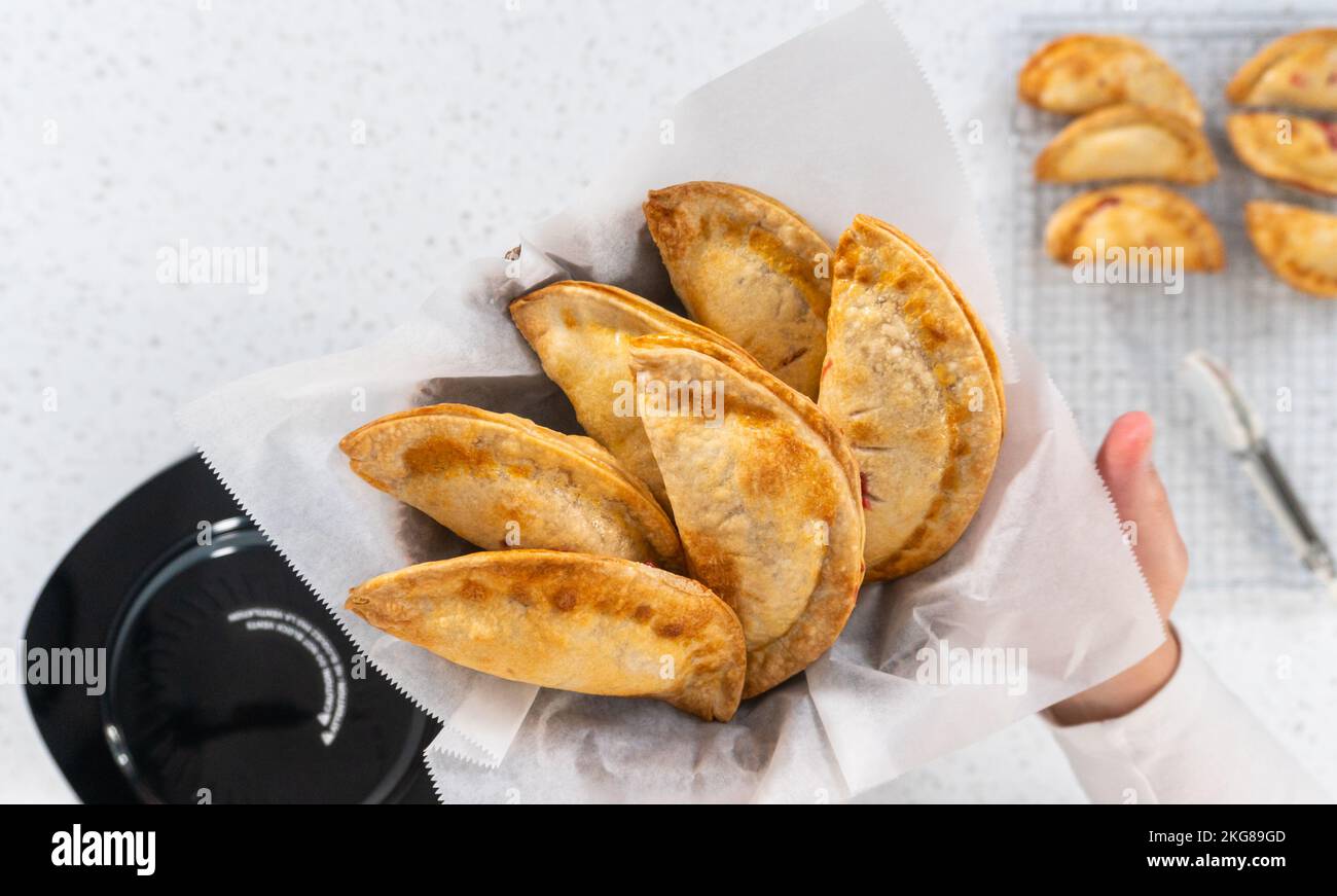 Sweet Cherry Empanadas in Air Fryer Stock Photo Alamy