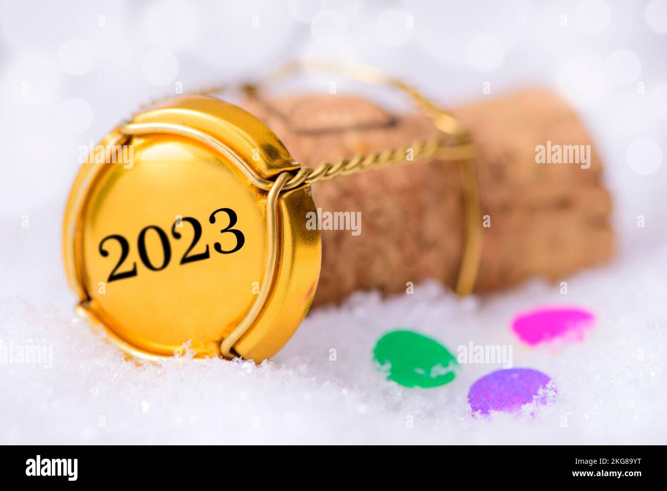 Greeting card and best wishes for Silester and new year 2023 Stock Photo
