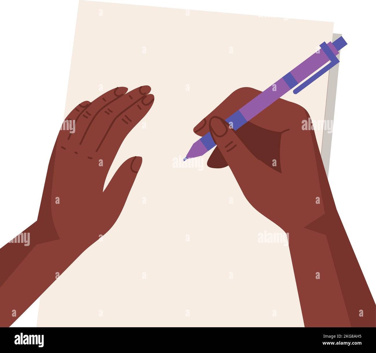 Afro Hands Writing Letter Stock Vector Image Art Alamy