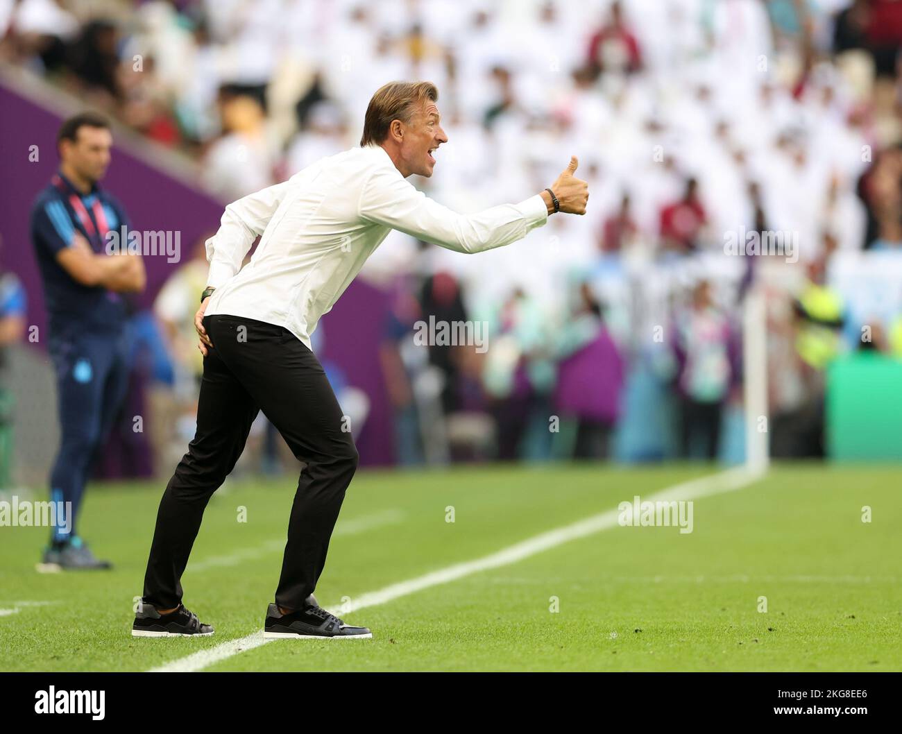 Lusail, Qatar. 22nd Nov, 2022. Herve Renard, head coach of Saudi Arabia ...