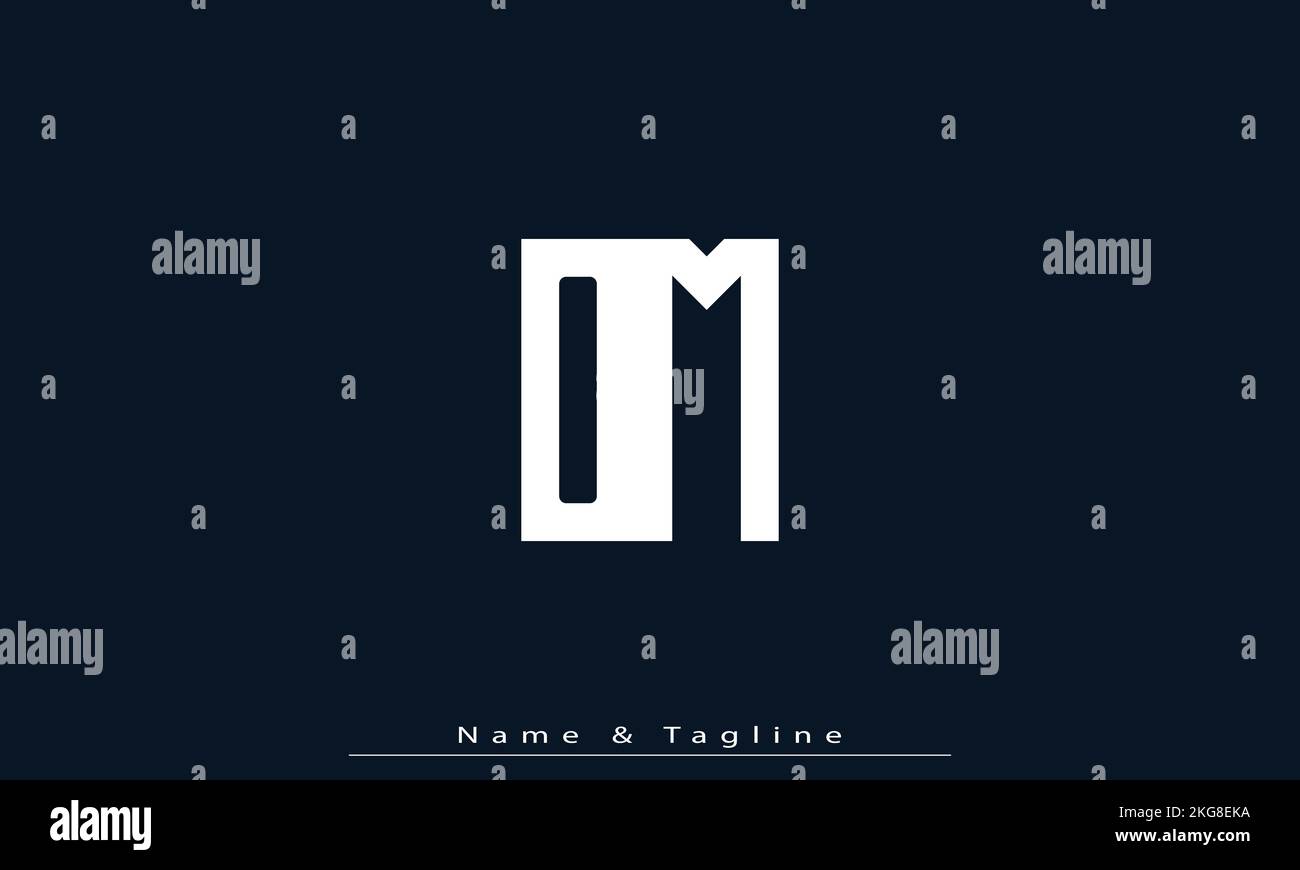 Alphabet letters Initials Monogram logo OM , MO Stock Vector