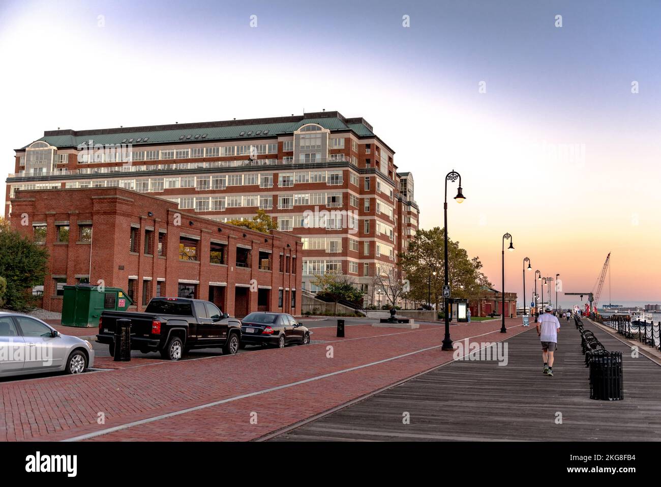 A scenic display of Flagship Wharf Condos in Charlestown navy yard