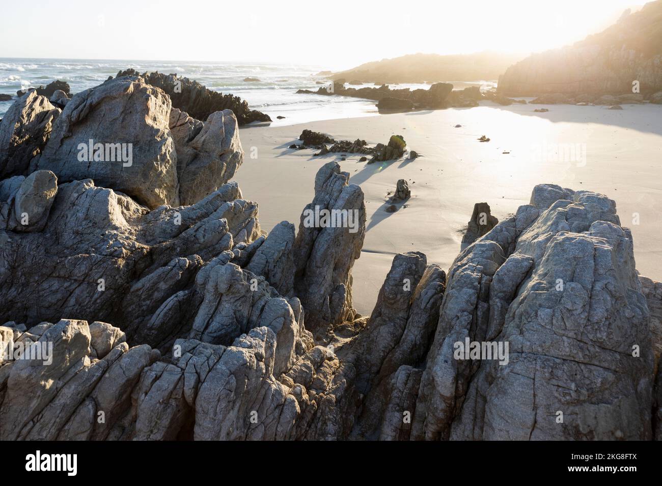 Hermanus Rounabout South Africa, Hermanus, Rocks and sand Voelklip beach Stock Photo - Alamy
