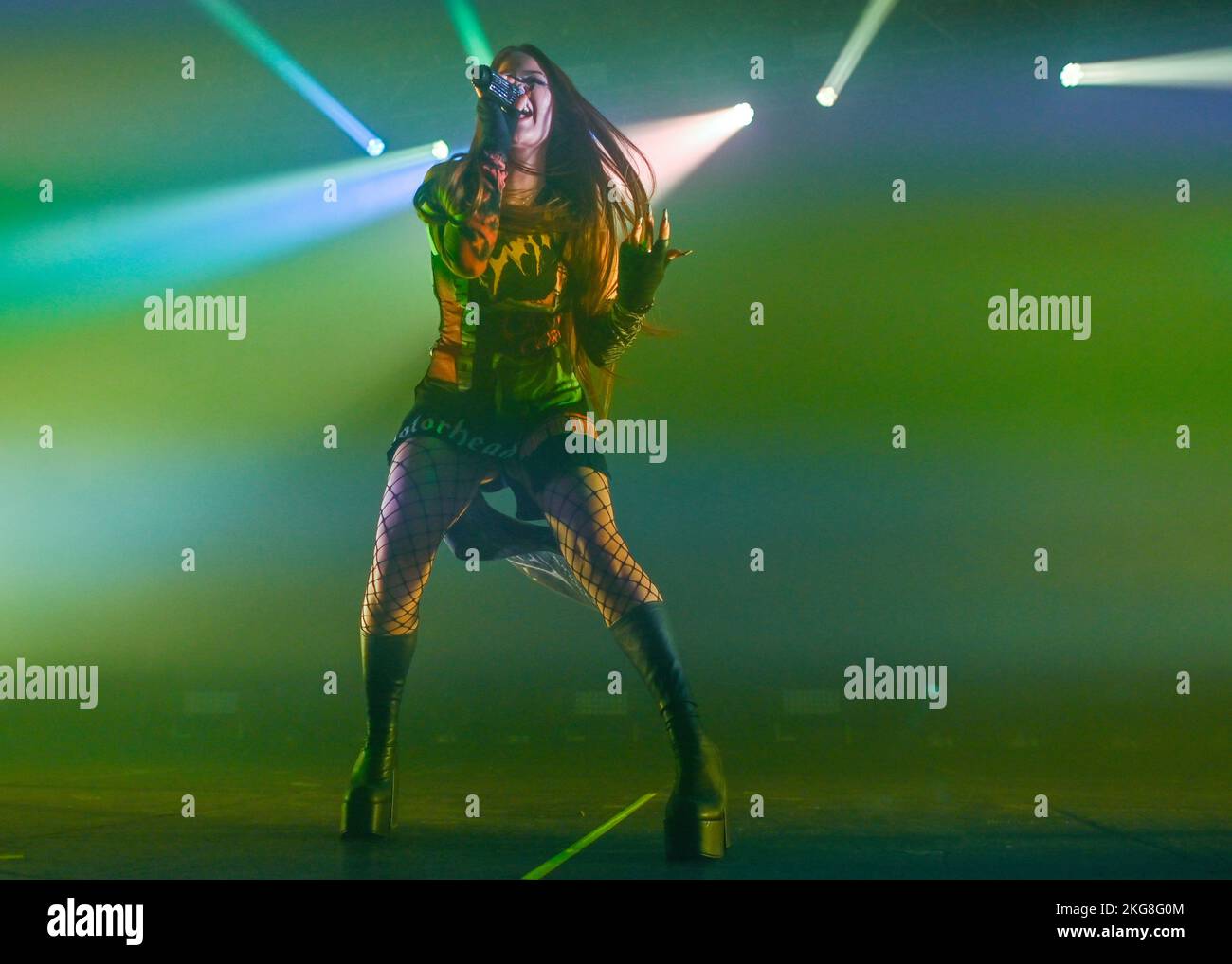 Sonya Tayurskaya of Little Big, a Russian rave band, performing live at the  Progresja Venue in Warsaw. Credit: ASWphoto/Alamy Live News Stock Photo -  Alamy