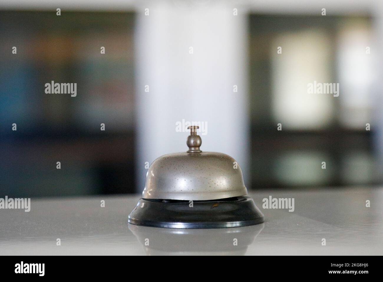 Close-up of vintage call bell Stock Photo
