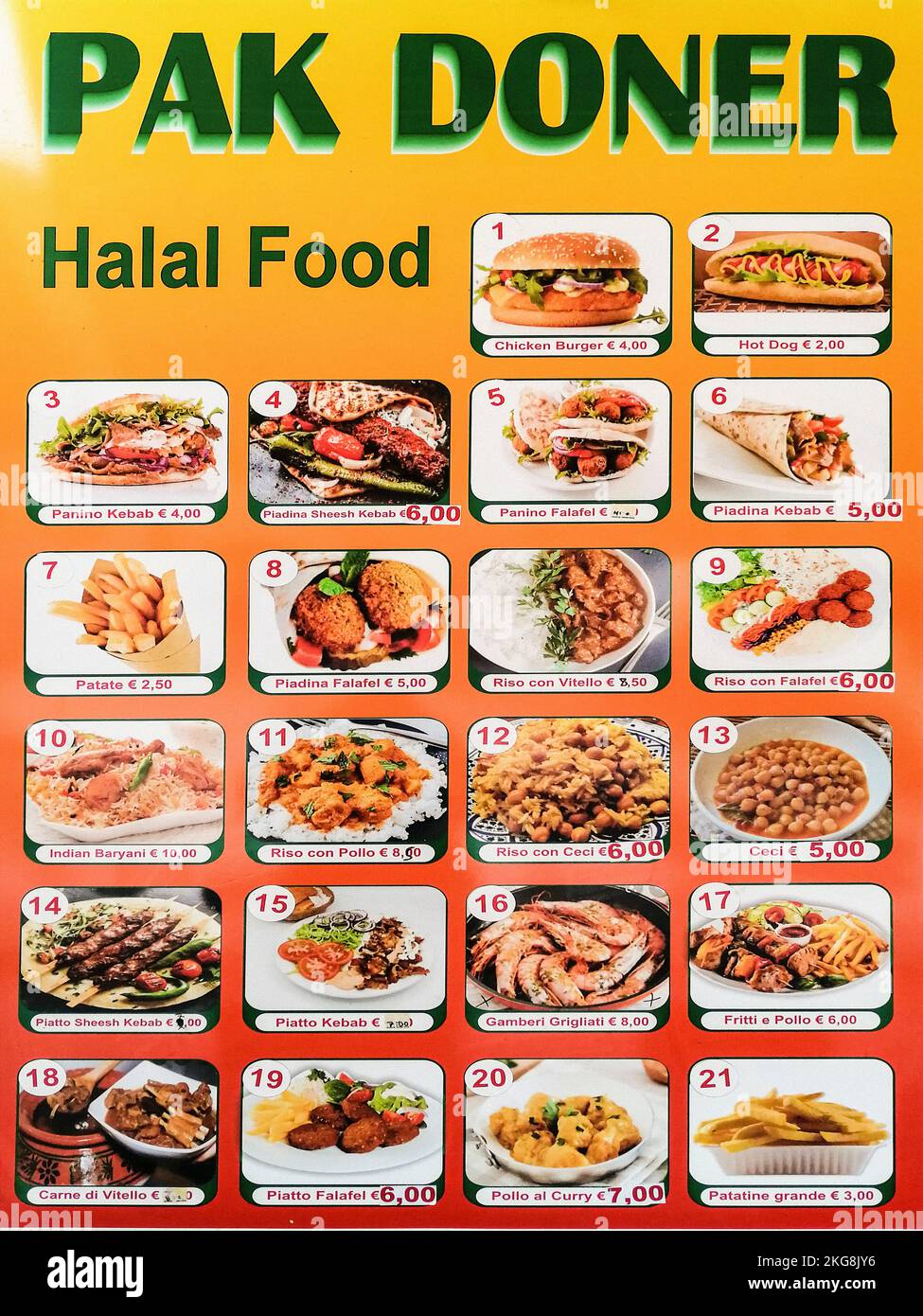 Menu with photographs hi-res stock photography and images - Alamy