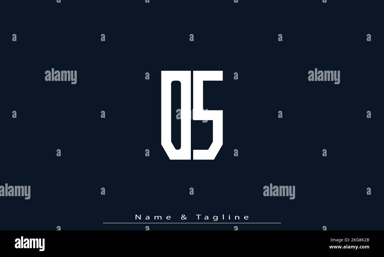 Alphabet letters Initials Monogram logo OS , SO Stock Vector