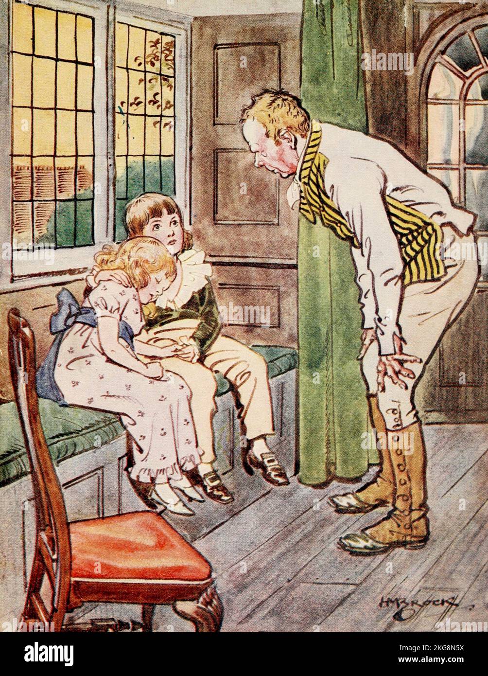 Mrs. Harry Walmers, Junior, fatigued. Colour illustration by H. M. Brock from the book ' The Holly-Tree Inn ' by Charles Dickens, 1812-1870 Publication date 1856 Publisher London : Hodder & Stoughton Stock Photo