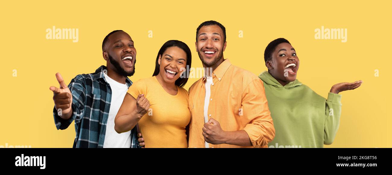 African american group young hi-res stock photography and images - Alamy