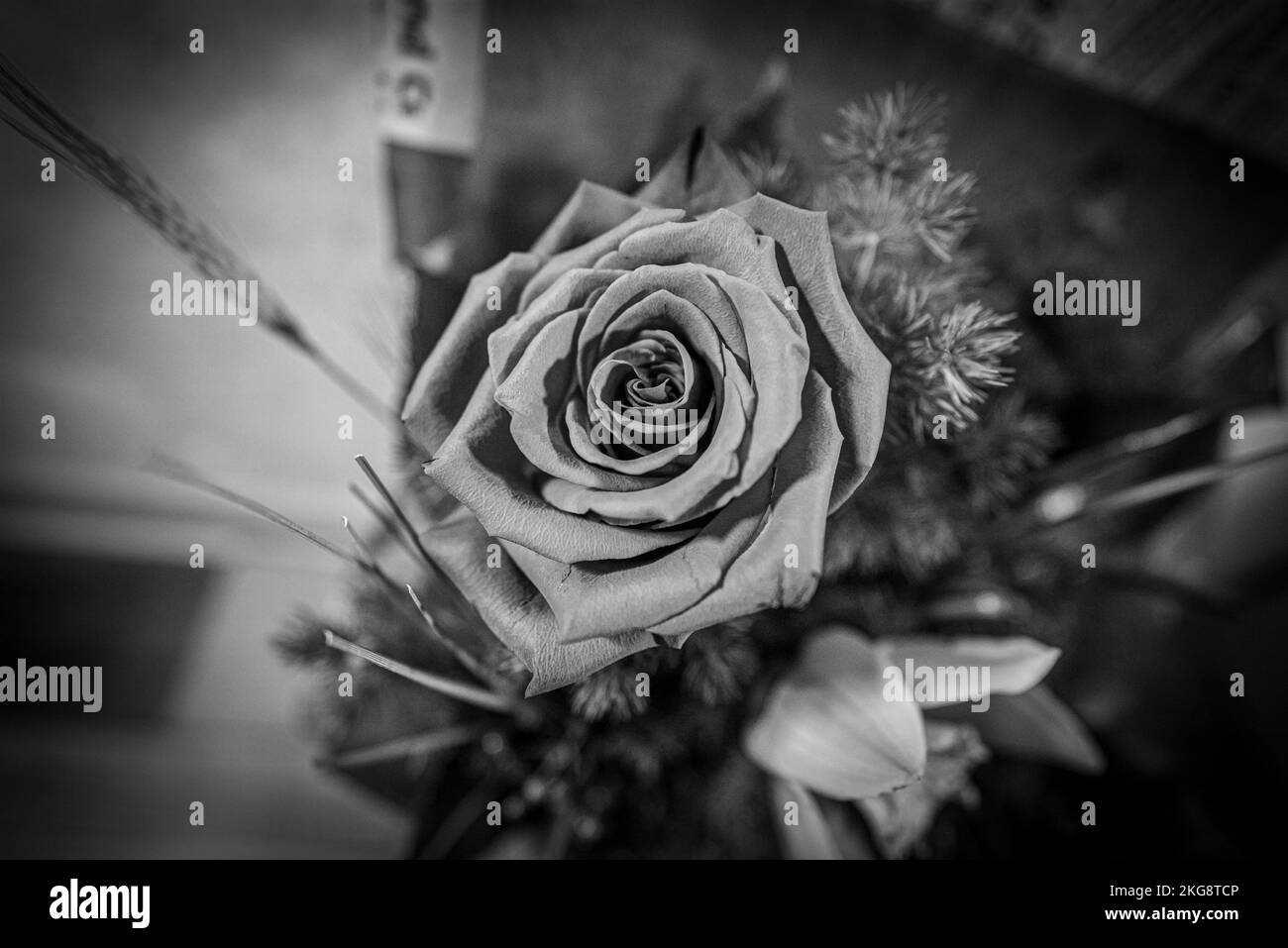 Flower bouquet Black and White Stock Photos & Images - Alamy