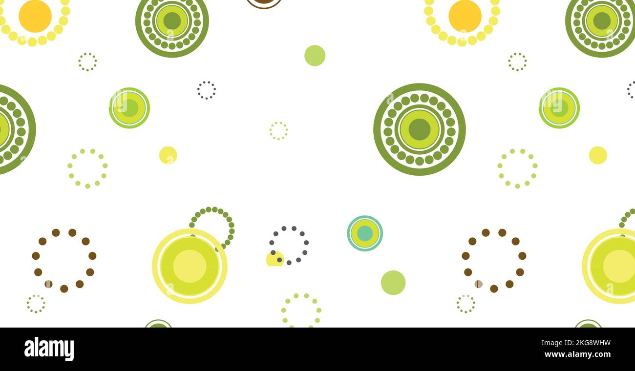Simple Panormic Pattern Color panoramic pattern of different circles on a white background ...