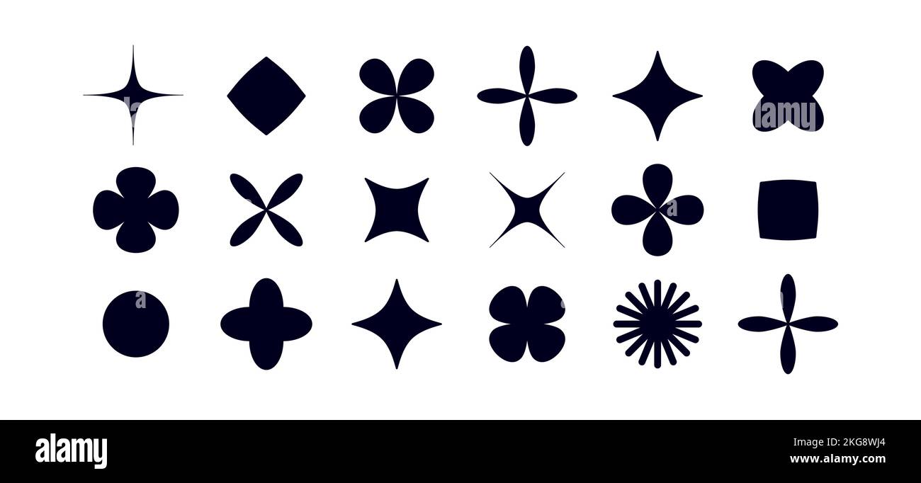 Graphic style elements. Set of geometric design element, symbol ...