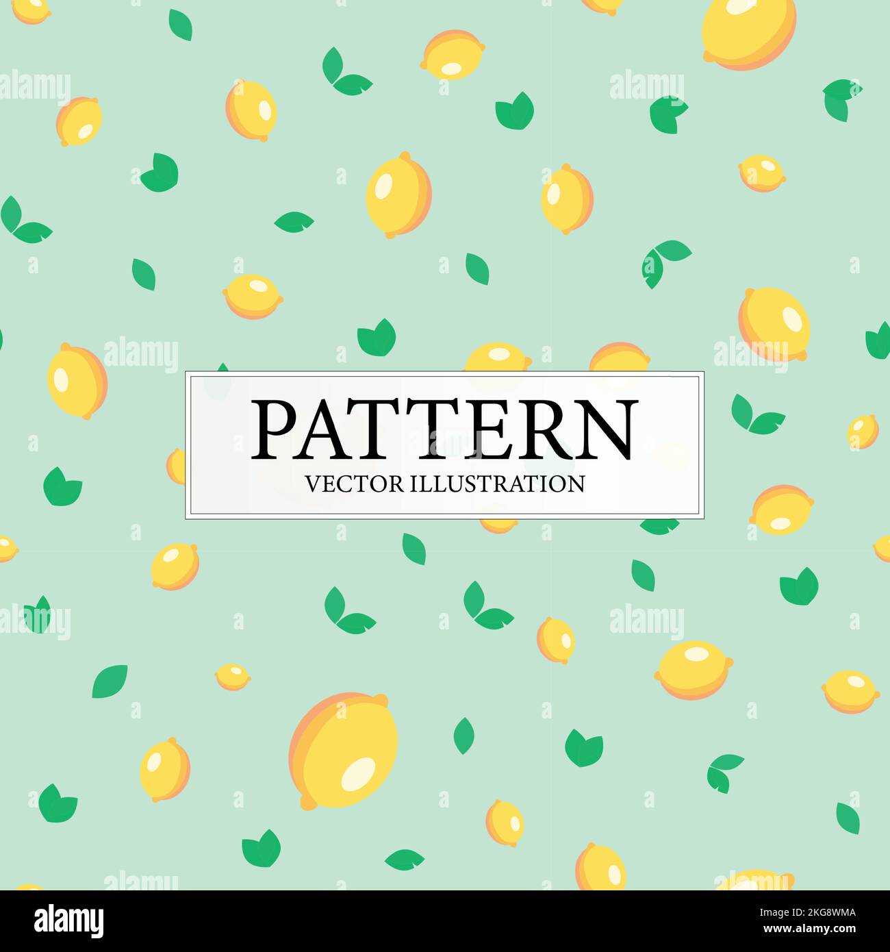 Stylish modern pattern set of yellow lemons - Vector illustration Stock Vector