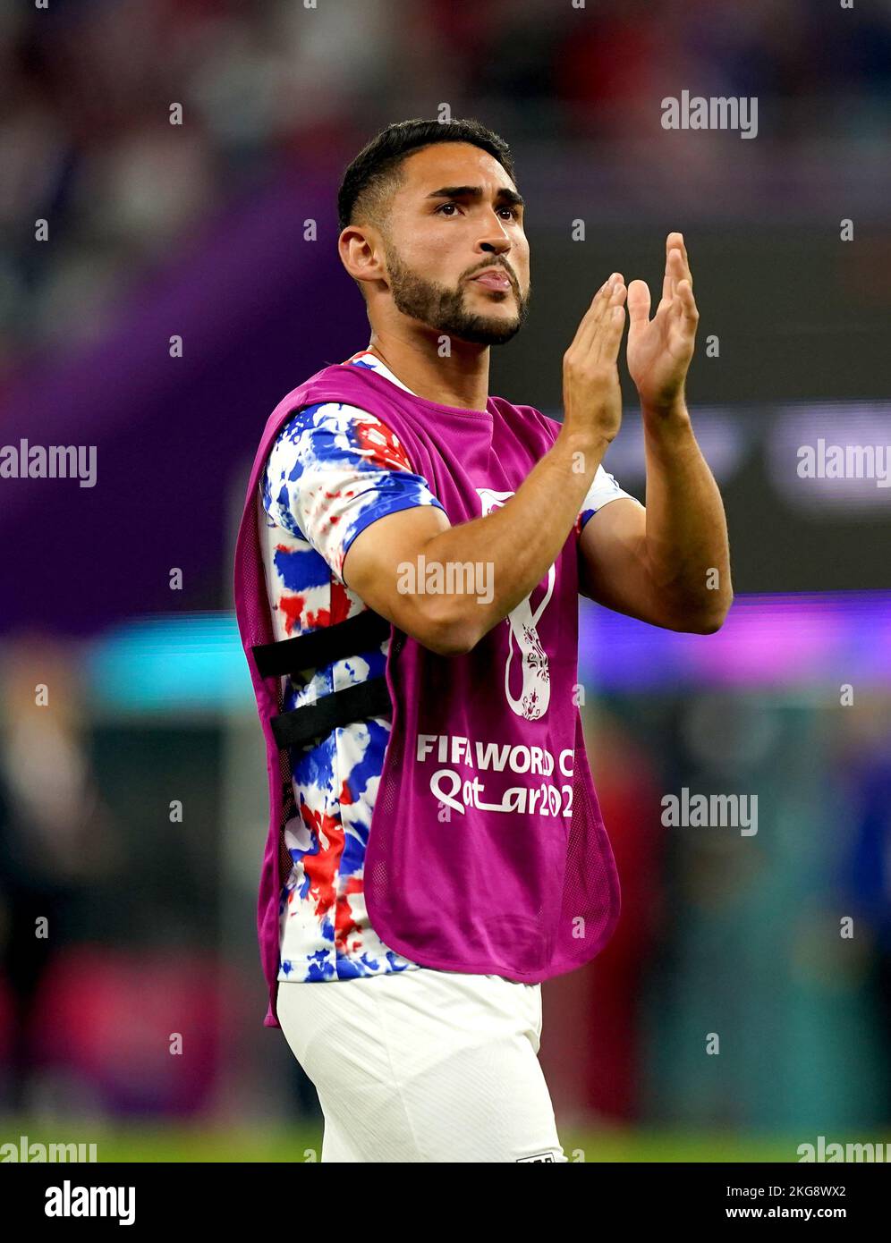 USA's Cristian Roldan applauds the fans at the end of the FIFA World ...