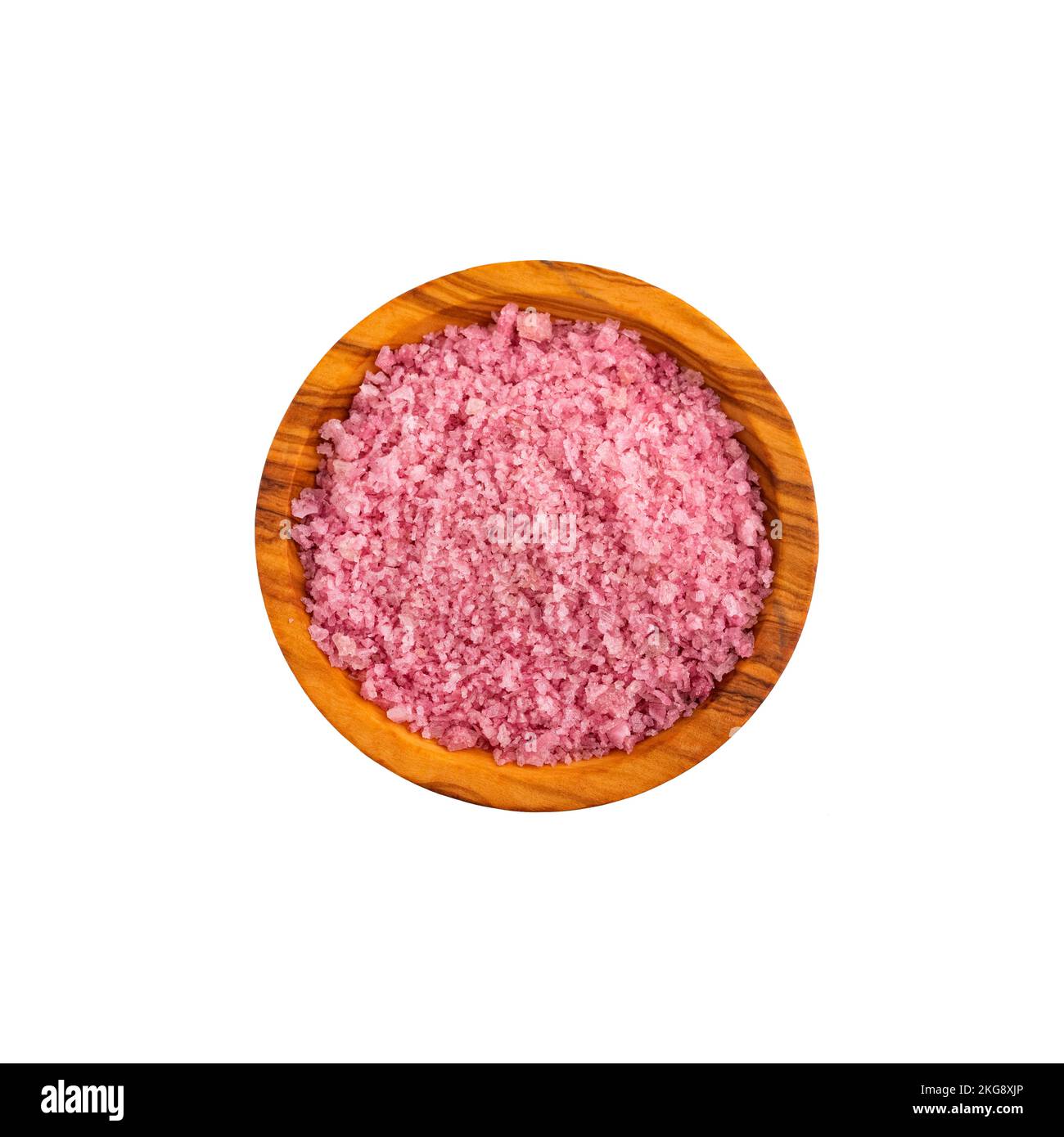 Fine red wine salt crystals in the wooden bowl Stock Photo Alamy