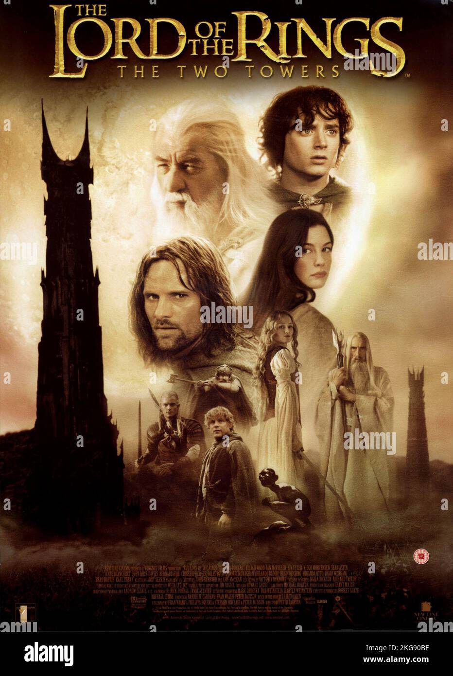 The Lord Of The Rings: The Two Towers  Movie Poster Stock Photo