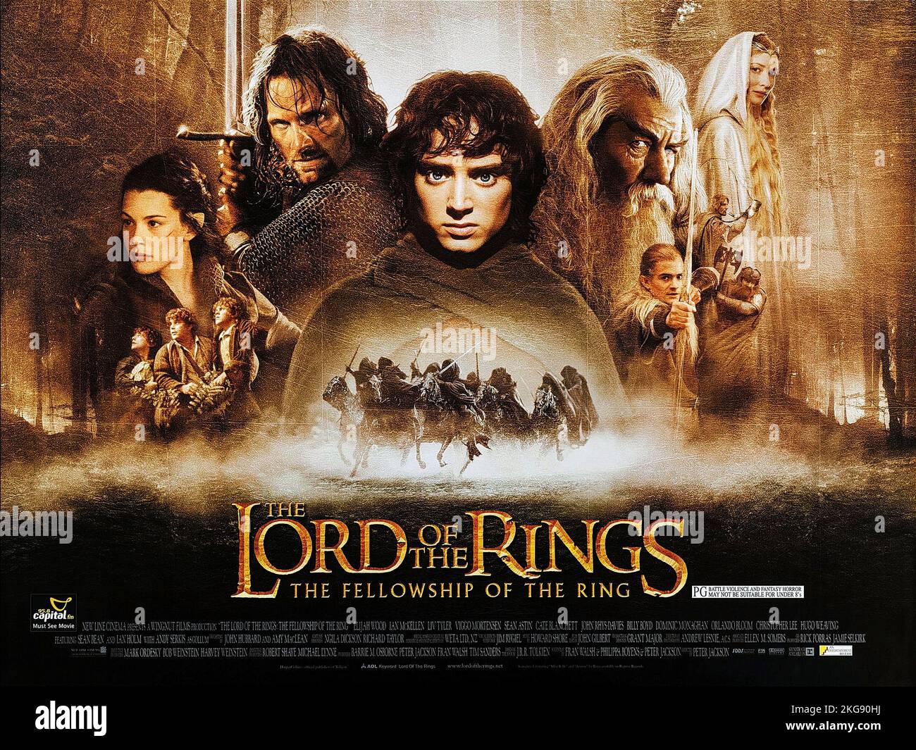 The Lord Of The Rings: The Fellowship Of The Ring  Poster Stock Photo