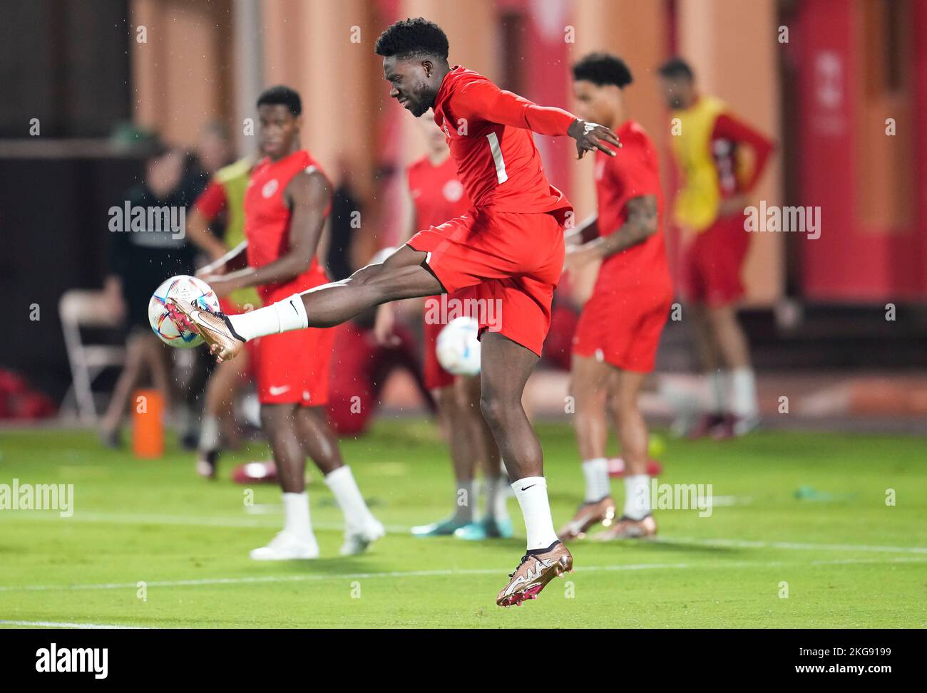 Spectacular Canada Captain Alphonso Davies Available To Play Vs. Qatar After Missing World Cup Opener Scene Illustration Spectacular Canada Captain Alphonso Davies Available To Play Vs. Qatar After Missing World Cup Opener Scene Illustration