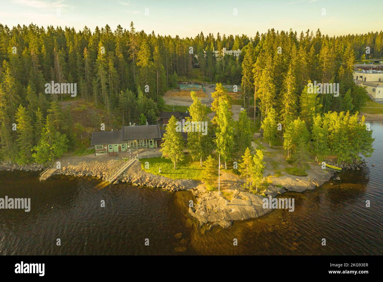 The cabin is called a sauna Stock Photo