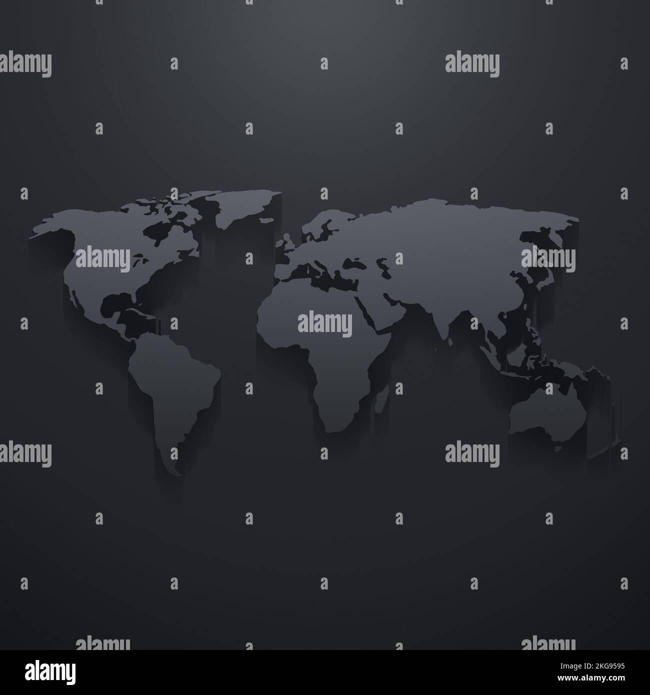 Gray world map with light effect and shadow on a dark grey background. High  resolution clean and modern world map in black and white Stock Photo - Alamy