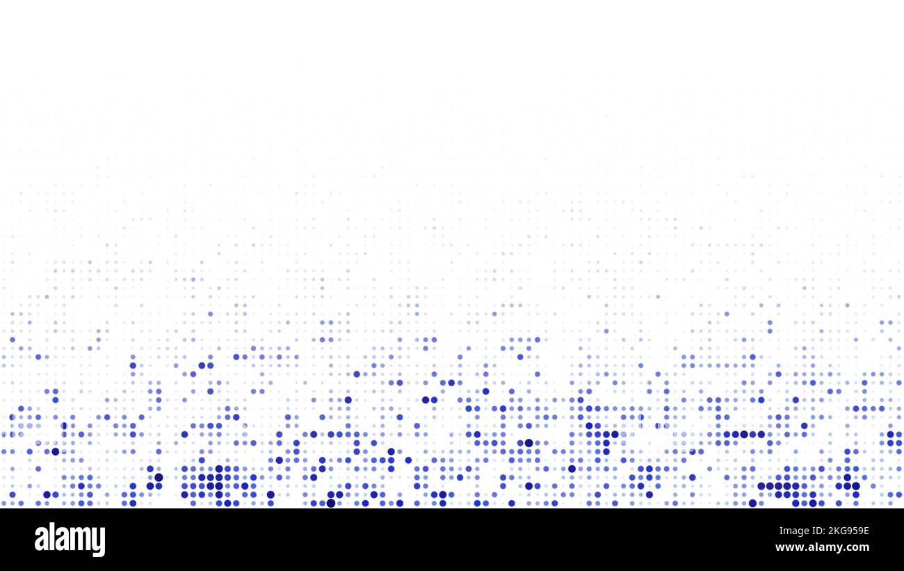 Abstract blue and light blue halftone pattern on white background ...