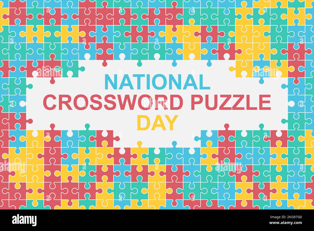 National Crossword Puzzle Day background. Vector design illustration ...