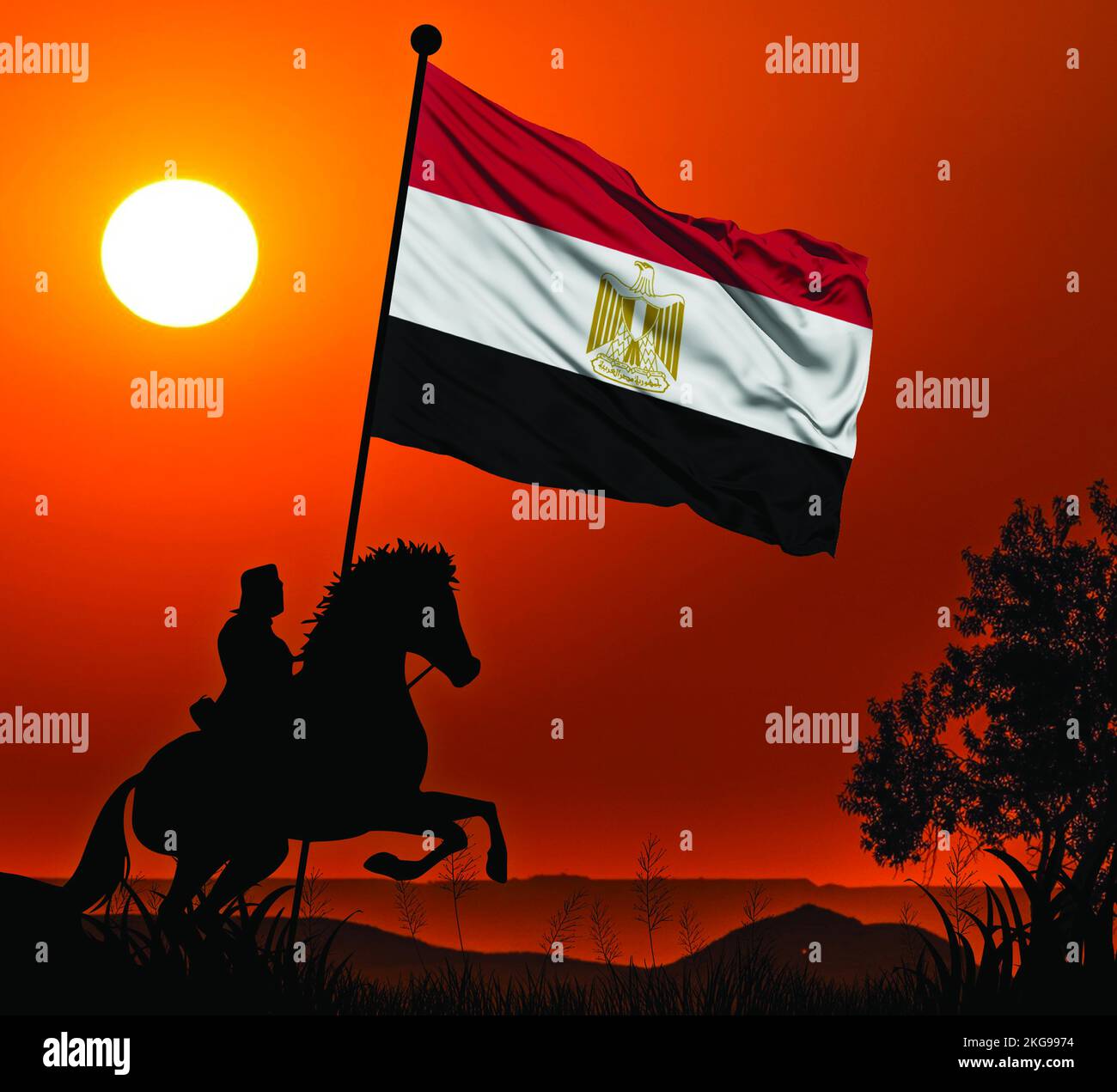 Egypt National Flag on Floor 3d Rendering Stock Photo - Alamy