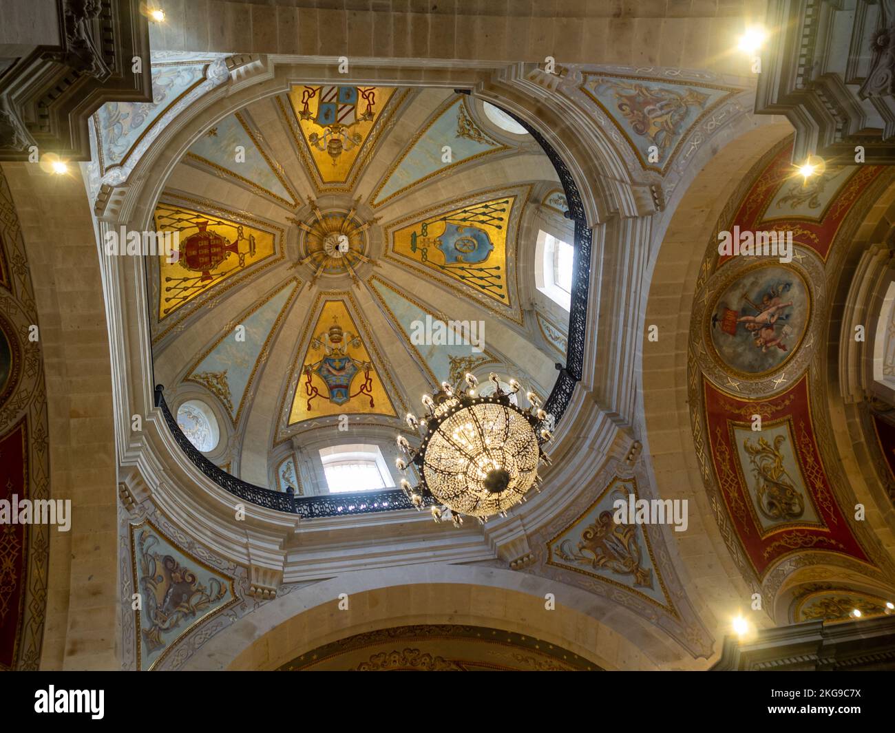 Bom Jesus do Monte Sanctuary cupola interior Stock Photo