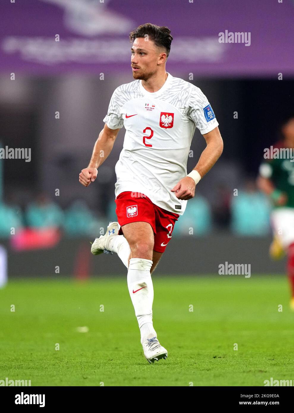Poland's Matty Cash during the FIFA World Cup Group C match at Stadium